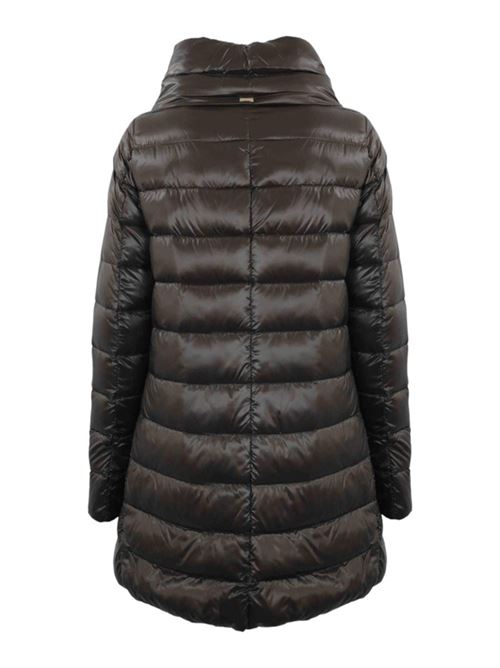 Piumino da donna lunghezza 3/4 ultraleggero colore marrone HERNO | PI0505DIC12017Z8800